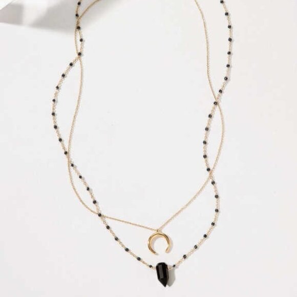 Dark Moon Onyx Necklace - Picture 3 of 3